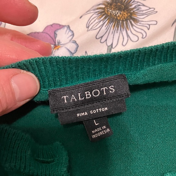 Talbots Teal Green Women's Cardigan - Picture 2 of 5